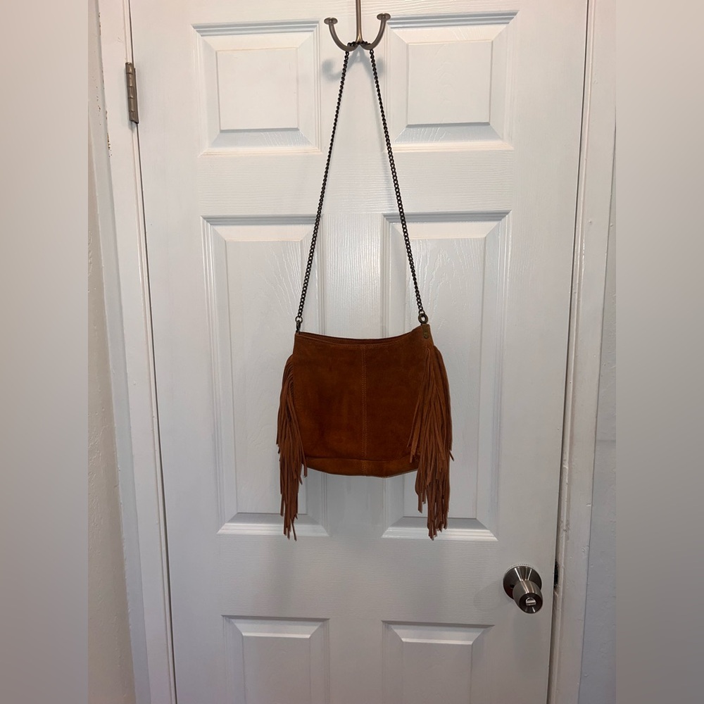 Ecote Brown Fringe Shoulder Bag